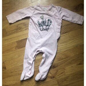 Jessica Simpson 6-9M Pink Wild Child Footie Sleeper